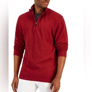 Mens Club Room Tech Quarter Zip Mock Neck Pullover Sweater Size XXL NWT -B1